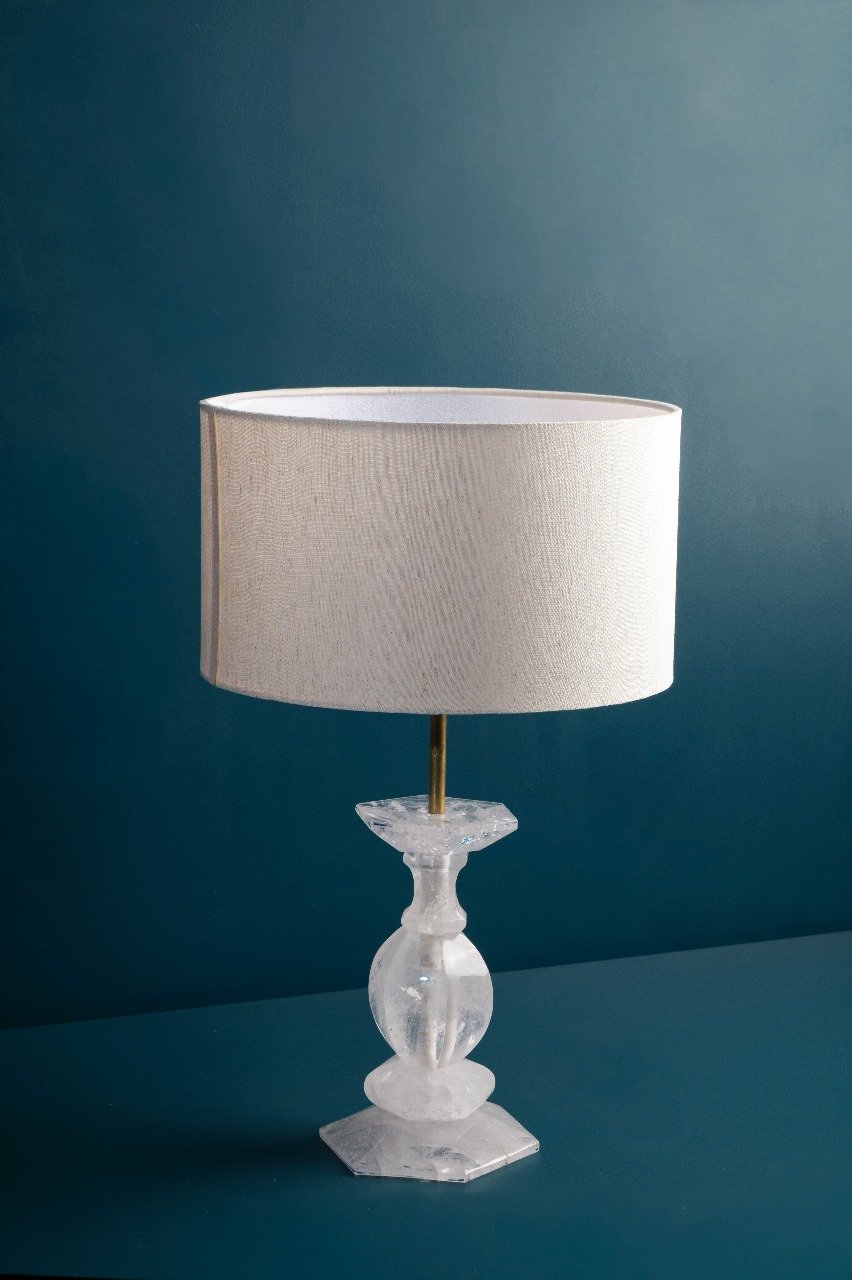 Rock Crystal Lamp with shade