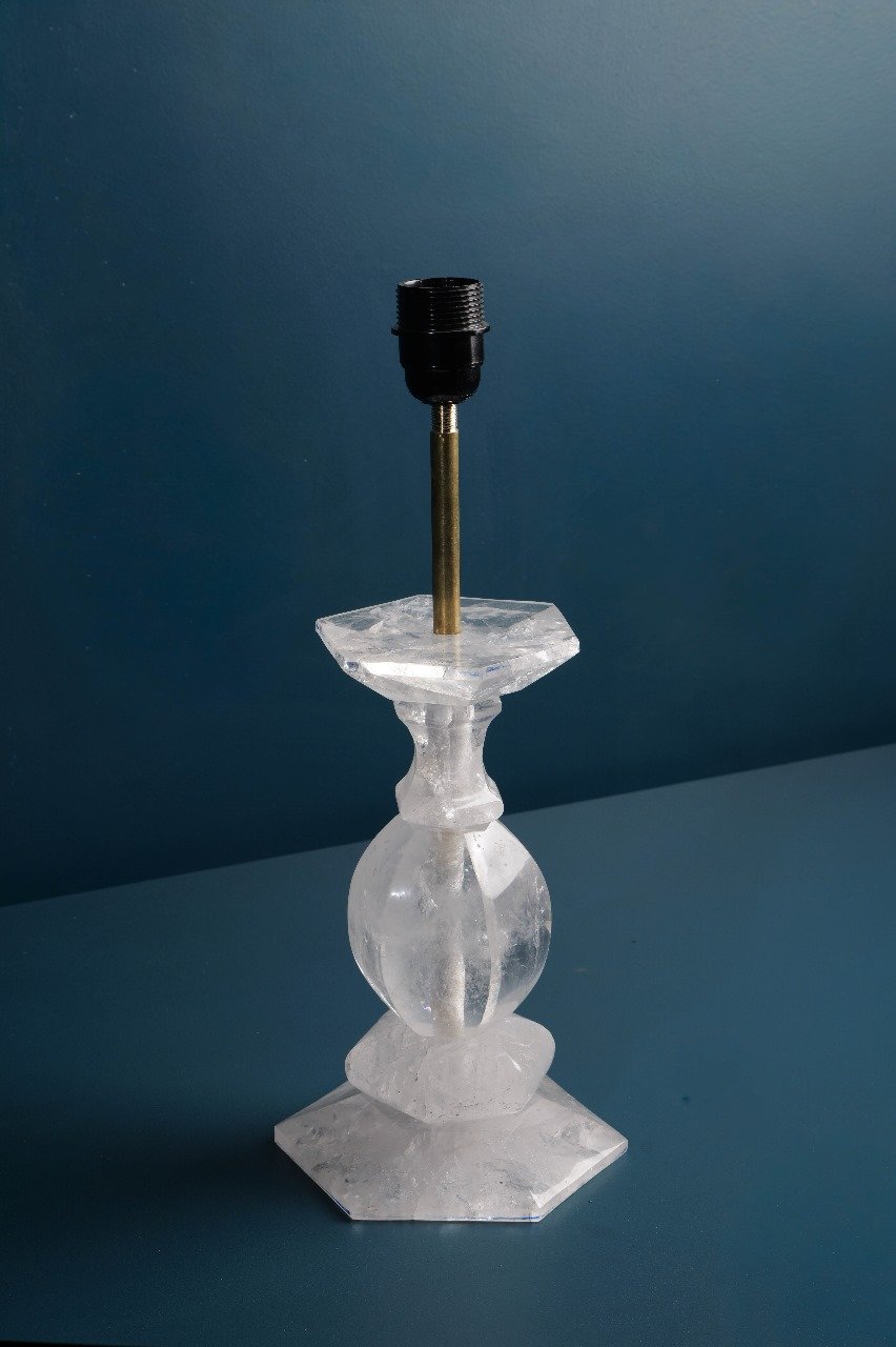 Rock Crystal Lamp with shade - Image 3