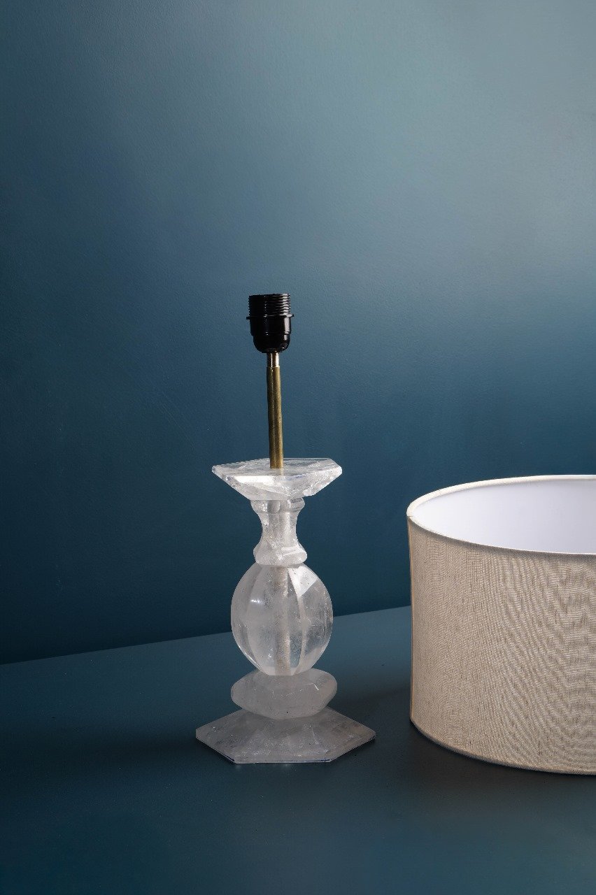 Rock Crystal Lamp with shade - Image 4